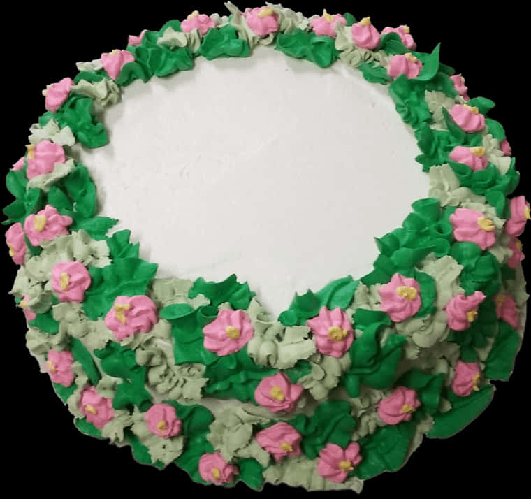 Decorative Cakewith Pink Flowers