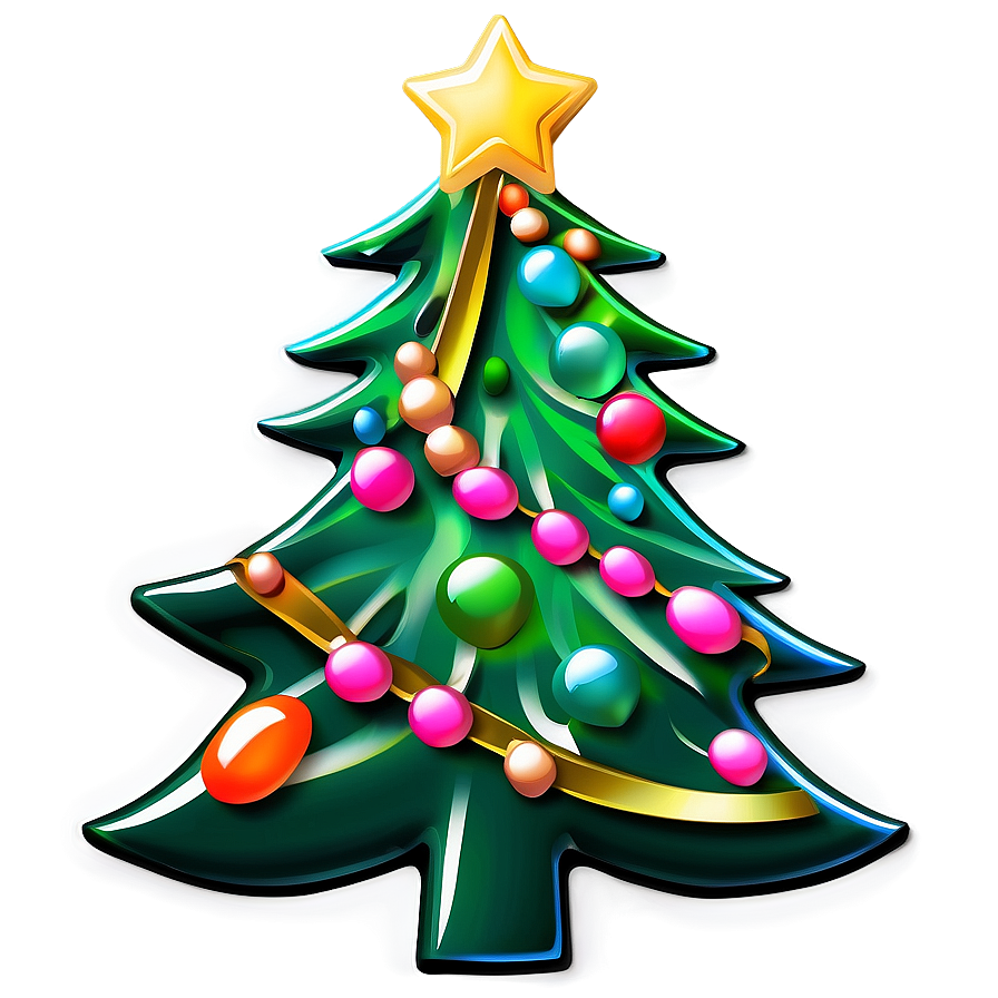 Decorative Christmas Tree Shape Png Hxf