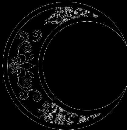 Decorative Crescent Moon Design