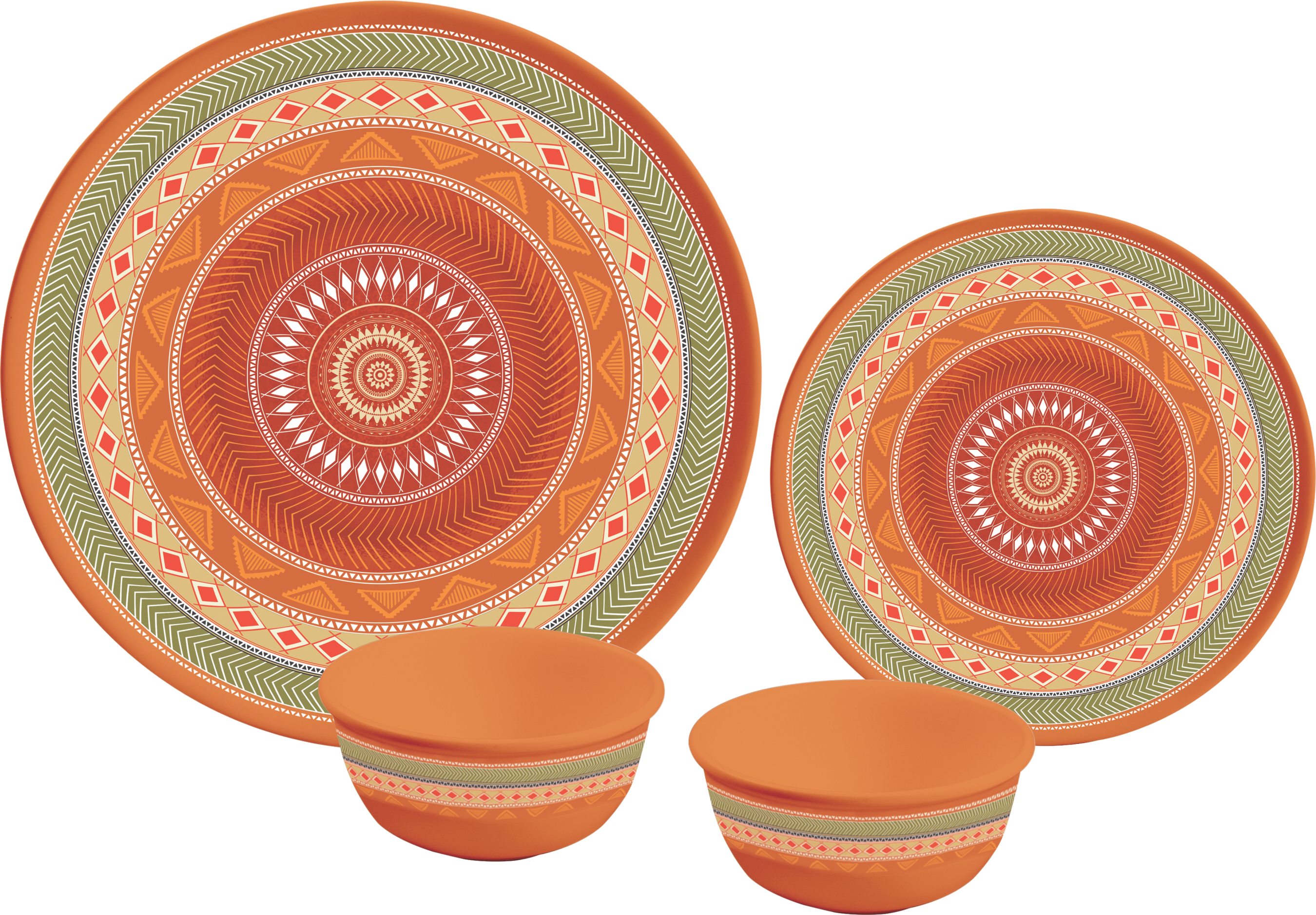 18 Pc Rnd Persian Terra Cotta Matt Dinner Set , Png - Dinner Set Servewell, Transparent Png PNG with transparent background