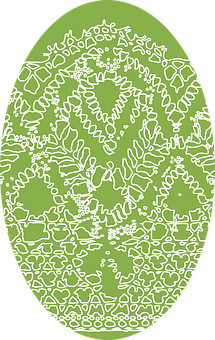 Decorative Easter Egg Pattern PNG with transparent background
