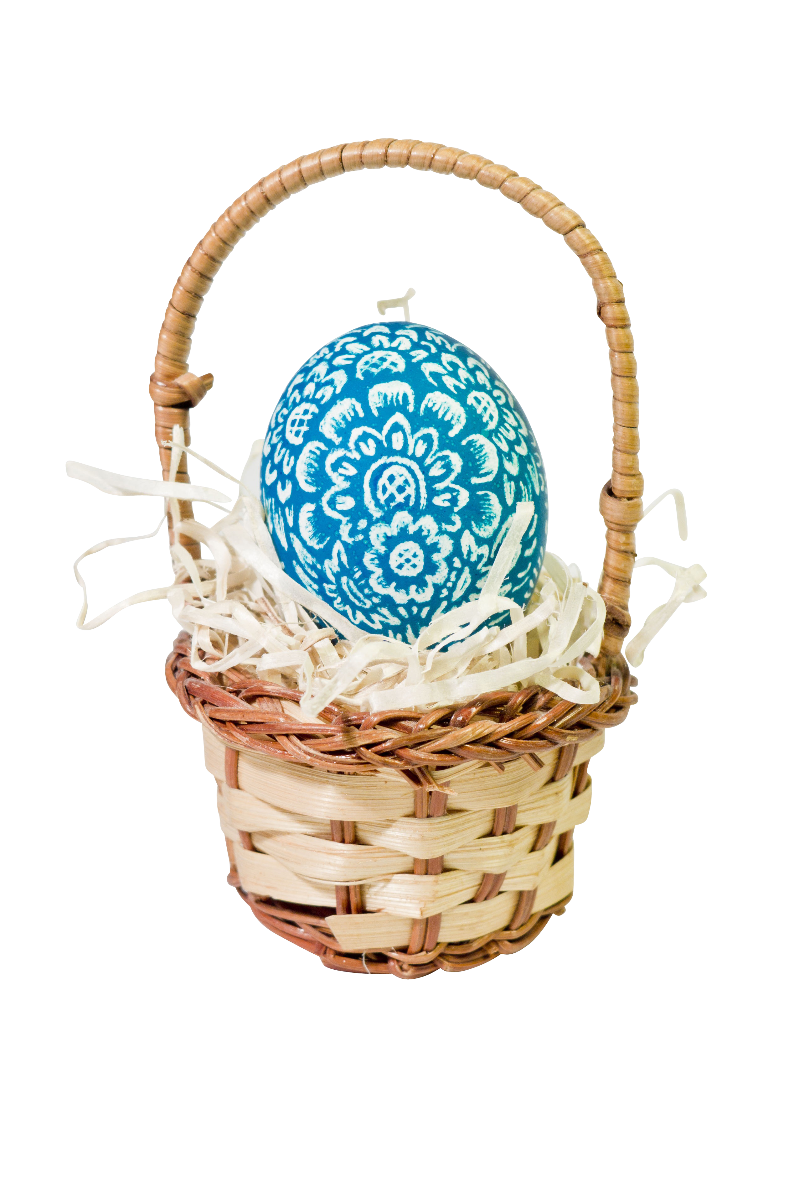 Decorative Easter Eggin Basket PNG with transparent background