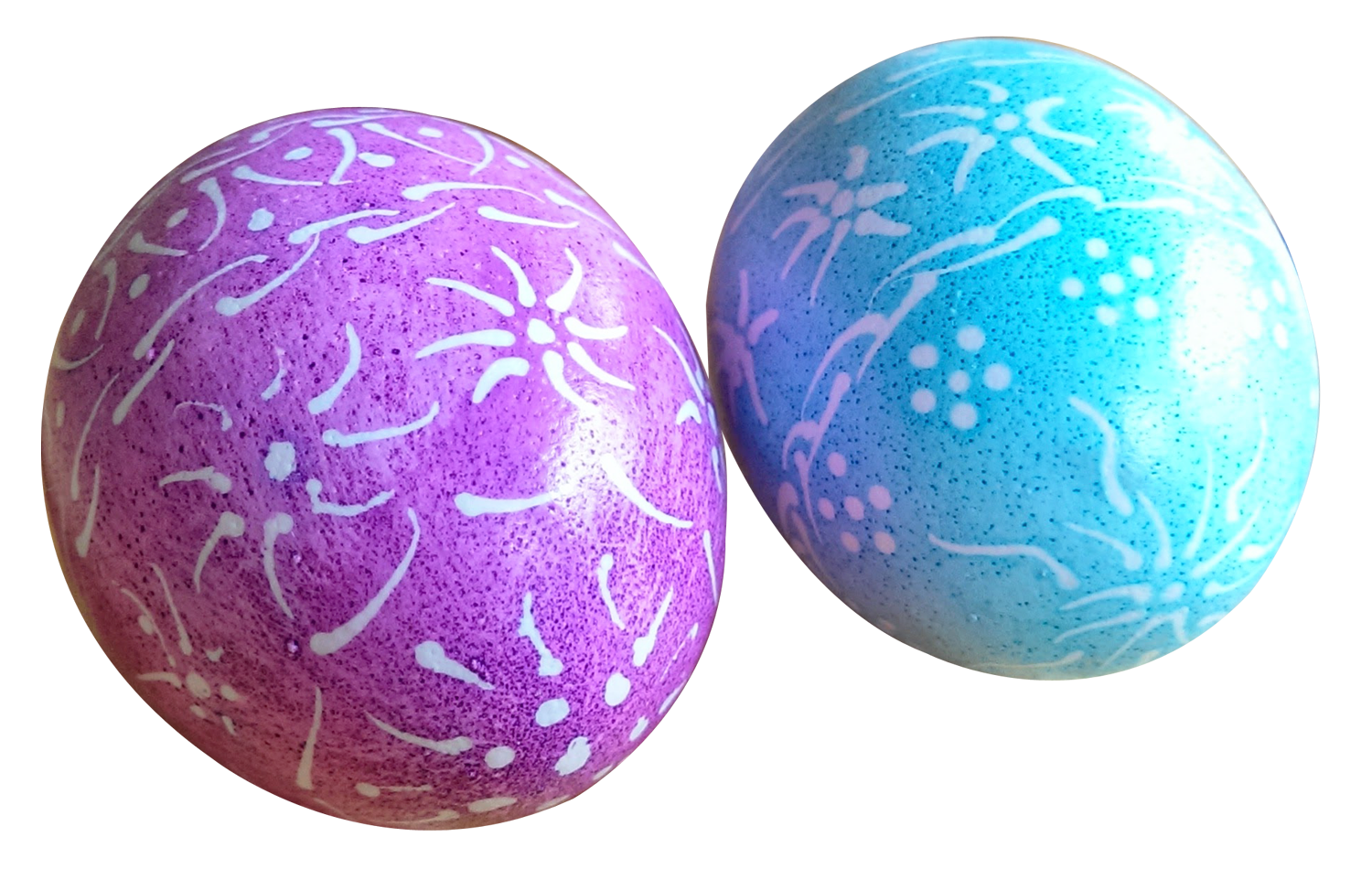 Decorative Easter Eggs Purpleand Blue