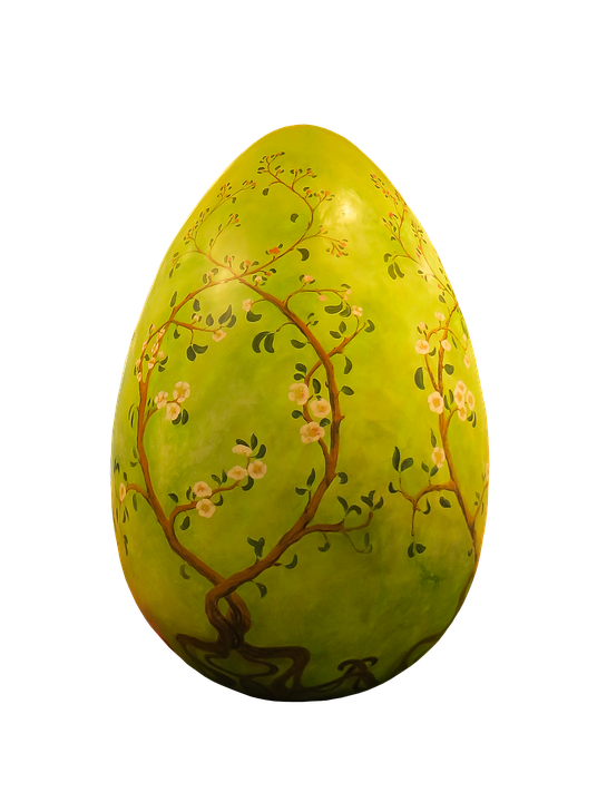 Decorative Floral Easter Egg