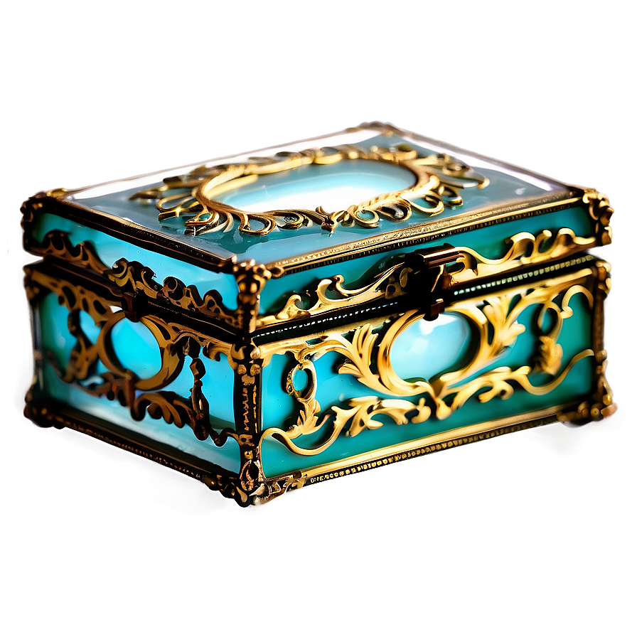 Decorative Glass Keepsake Box Png 06282024