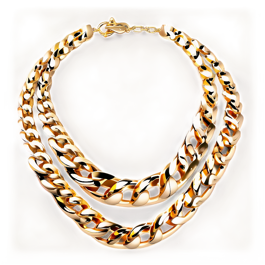 Decorative Gold Chain Png 05042024