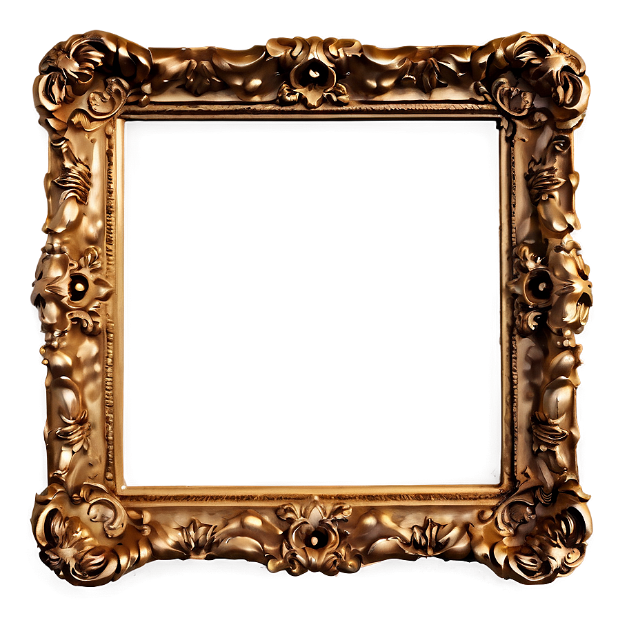 Decorative Gold Frame PNG   qav92 PNG with transparent background