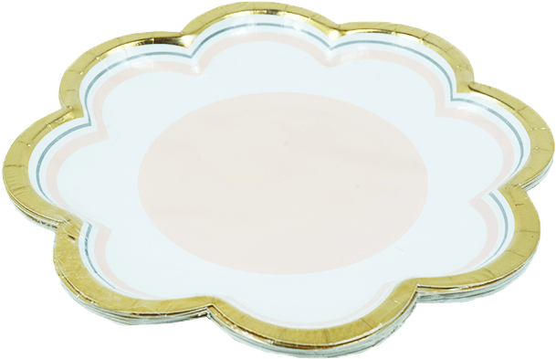 Decorative Gold Trimmed Paper Plate