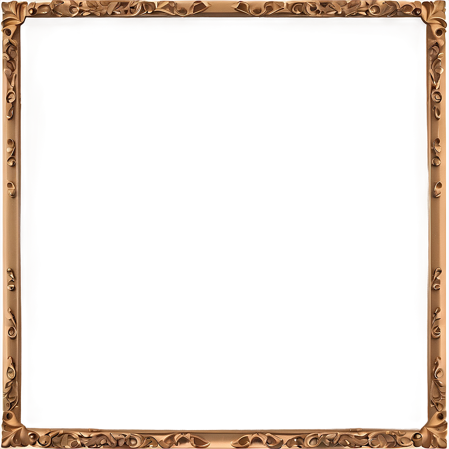 Decorative Golden Frame Png 05252024