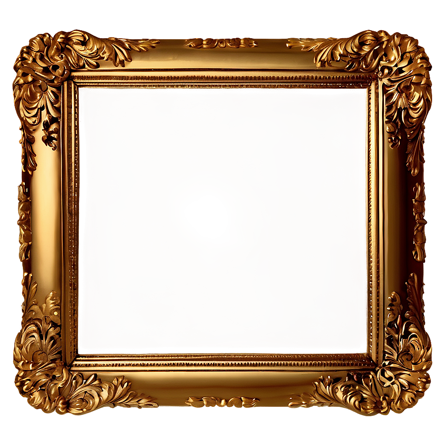 Decorative Golden Frame Png 05252024