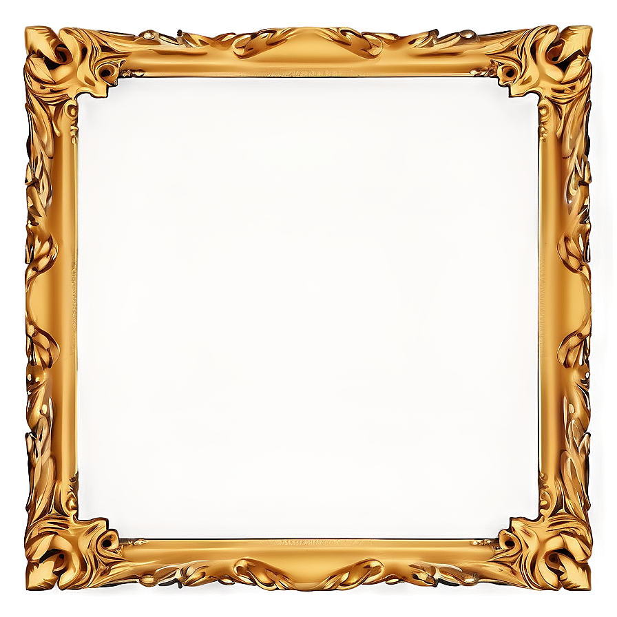 Decorative Golden Frame Png Cdq79