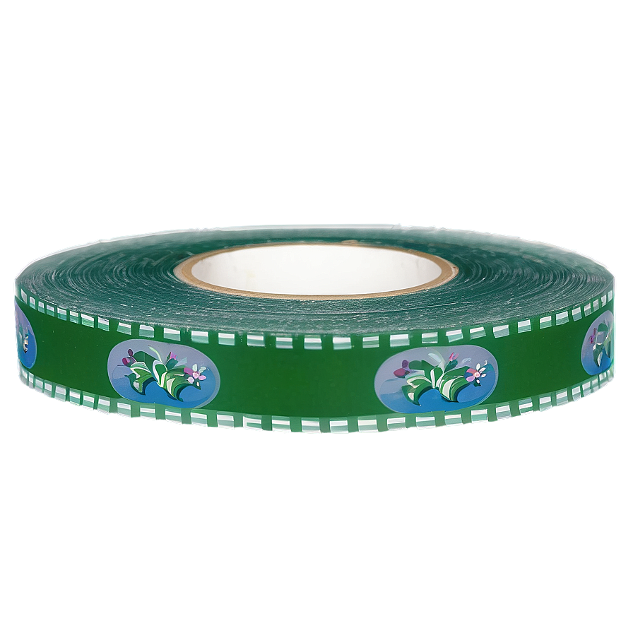 Decorative Green Tape Png 06282024