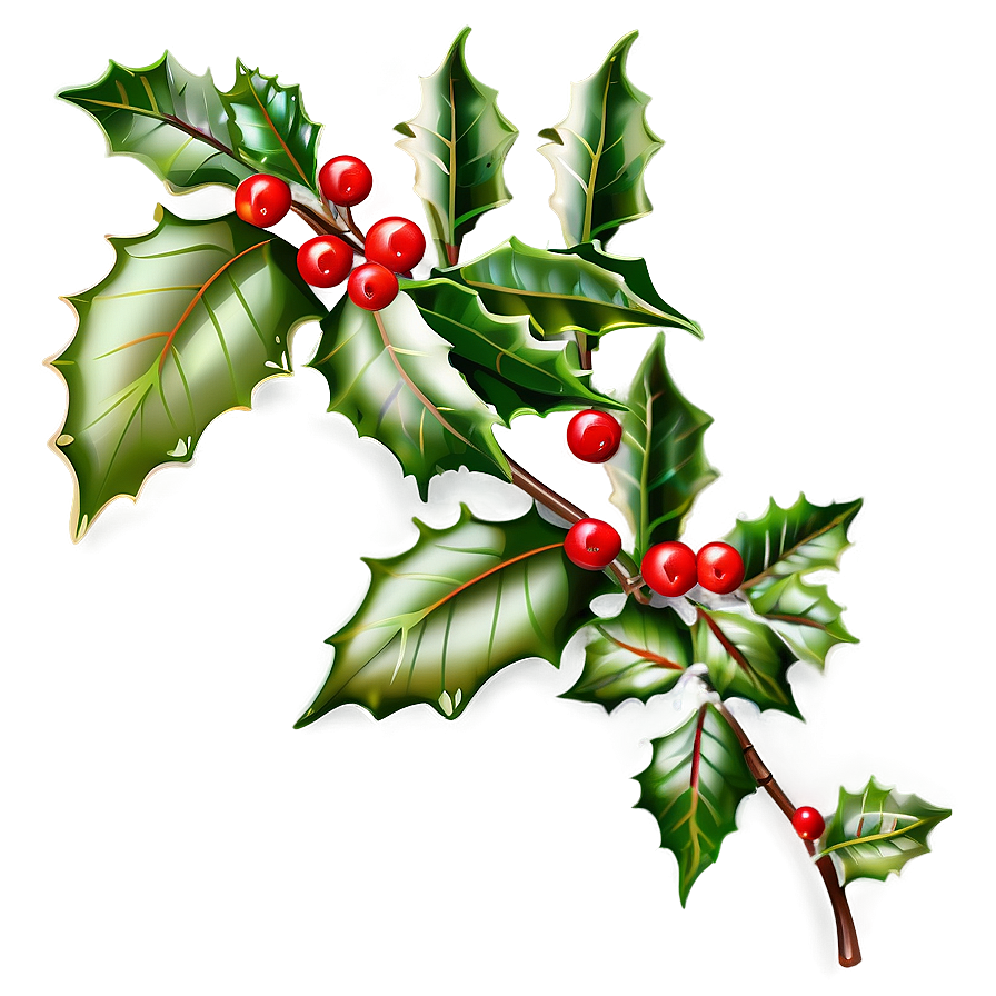 Decorative Holly PNG 84 PNG image with a transparent background, free high-resolution download
