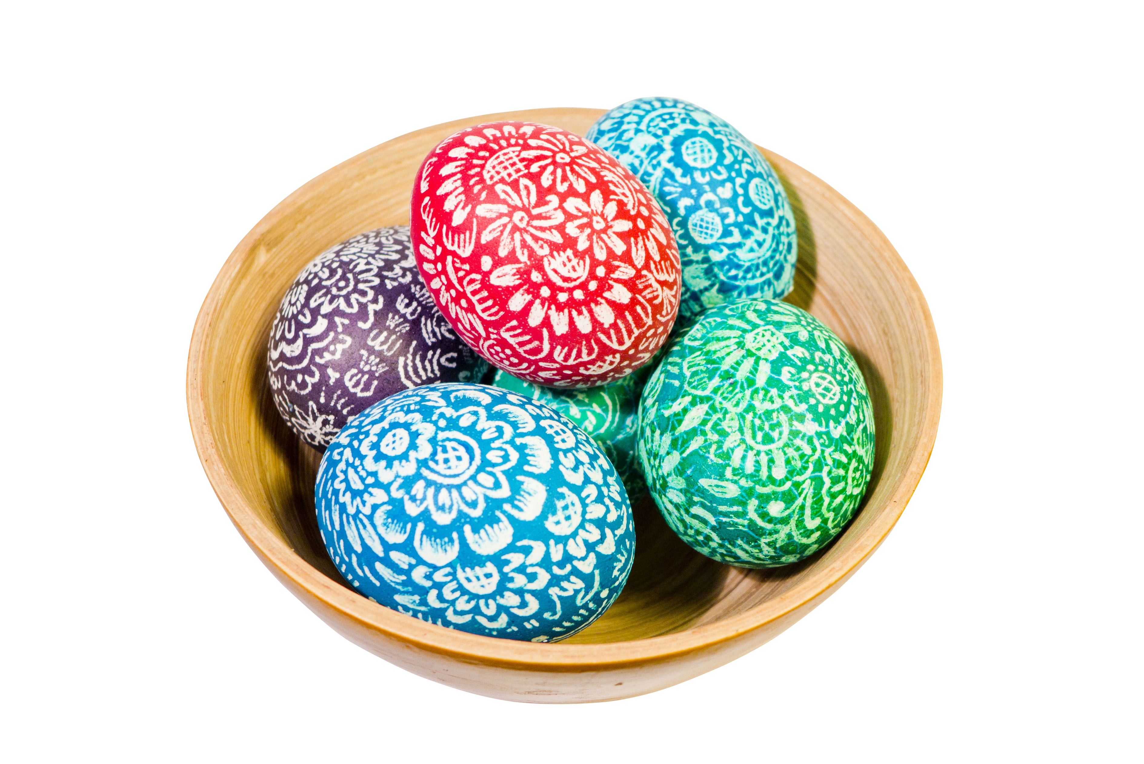 Decorative Painted Easter Eggs PNG with transparent background