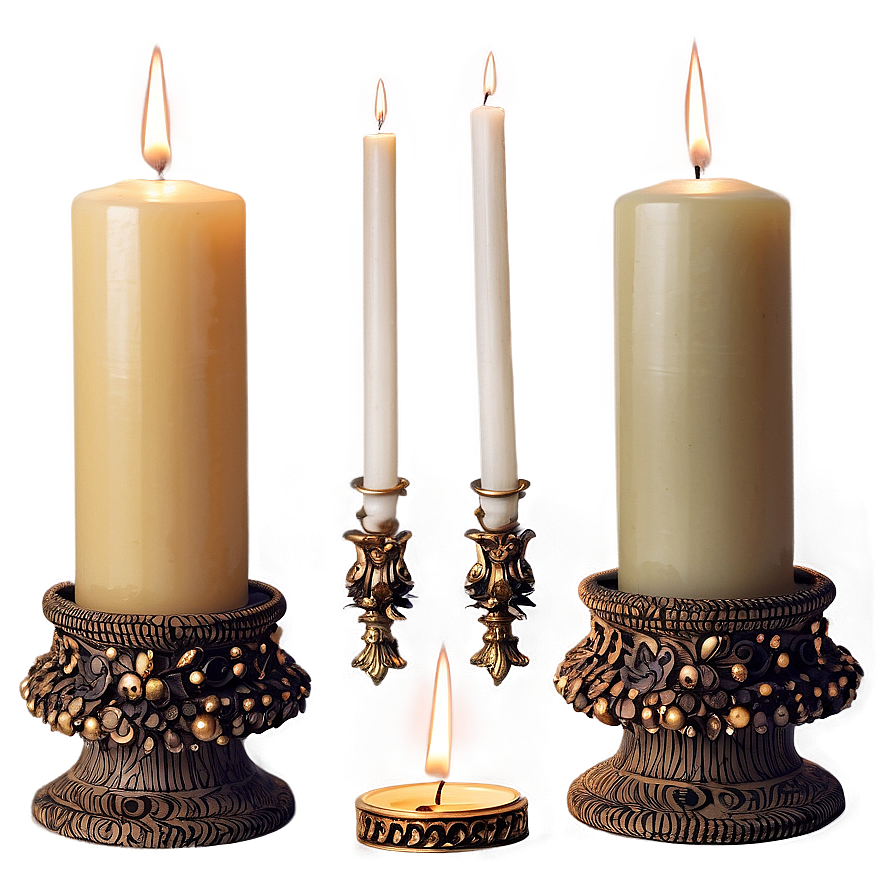 Decorative Pillar Candle PNG 05242024 PNG with transparent background