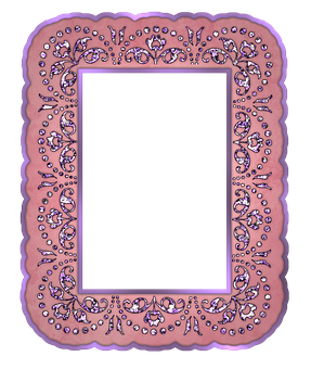 Decorative Pink Jeweled Frame