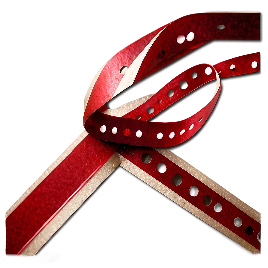 Decorative Red Tape Png Art