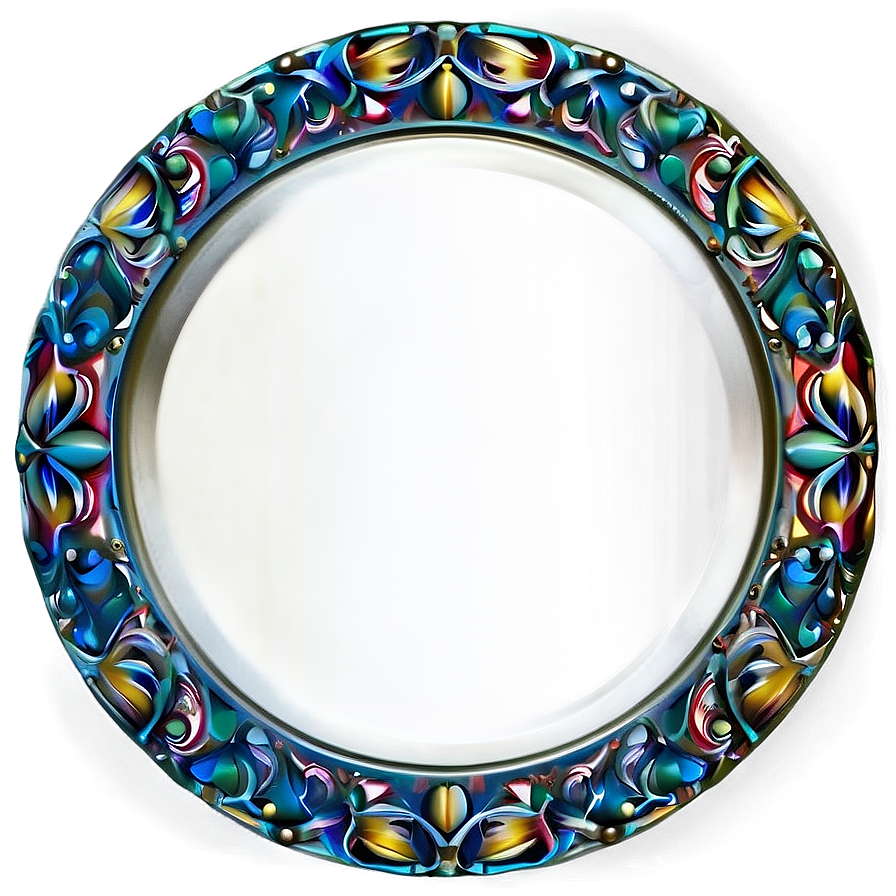 Decorative Round Mirror Png 12