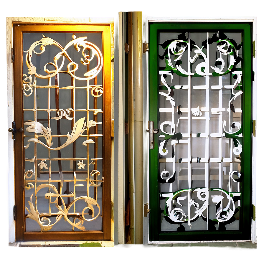 Decorative Screen Door Png Mwj14