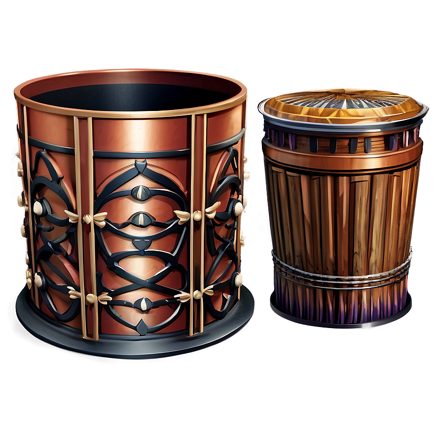 Decorative Trash Can Png 05042024