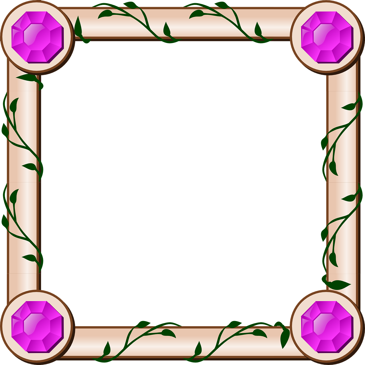 Decorative Vine Embellished Frame