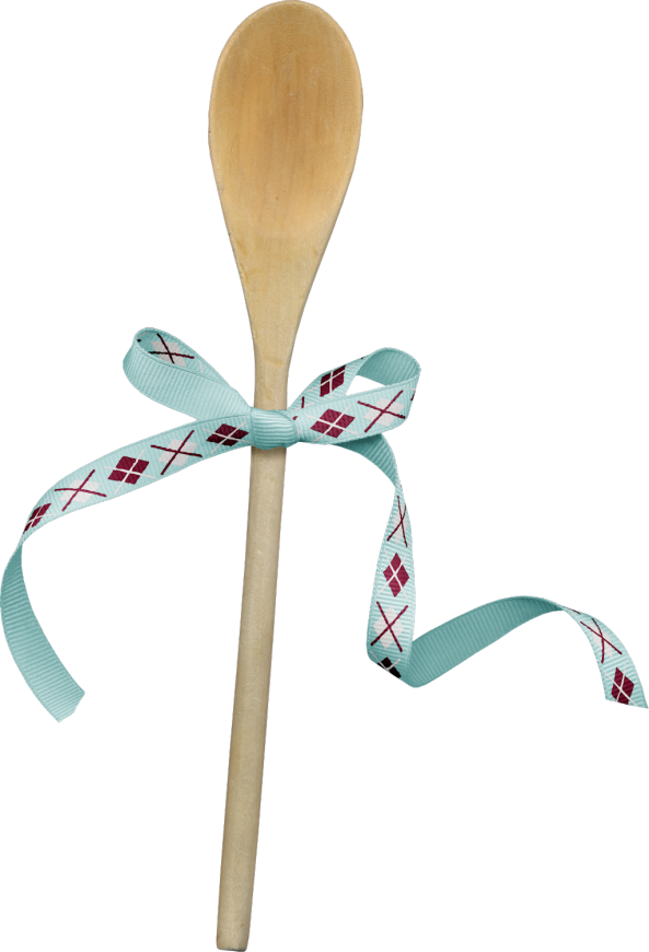 Decorative Wooden Spoonwith Ribbon