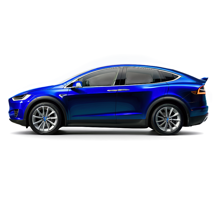 Deep Blue Metallic Tesla Model X Png Loe