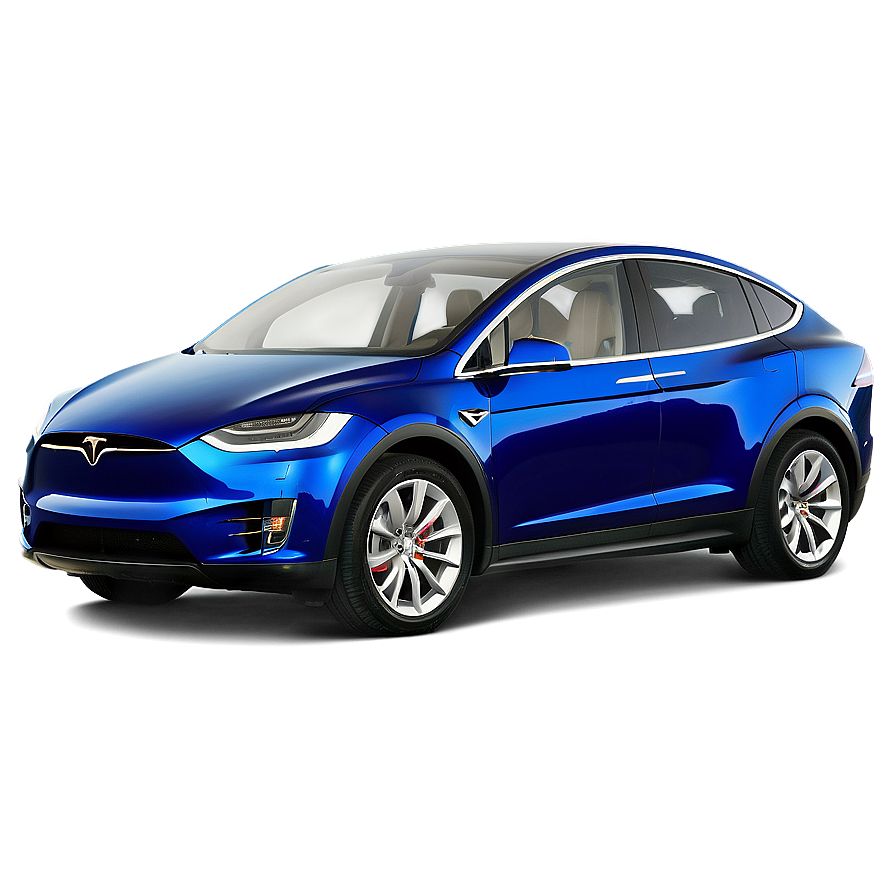 Deep Blue Metallic Tesla Model X Png Tiw66