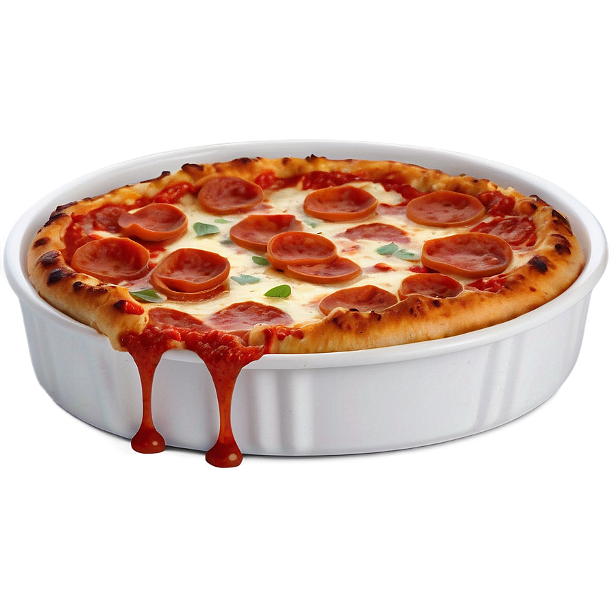 Deep Dish Pepperoni Pizza Png Mds87