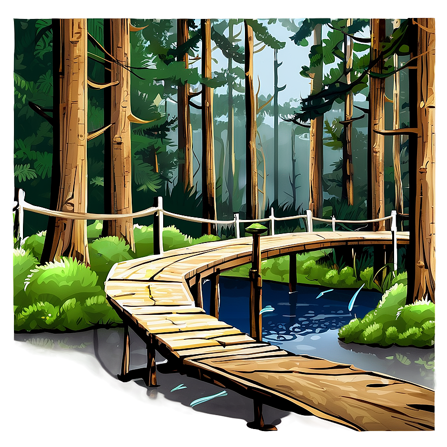 Deep Forest Bridge Clipart Png 75