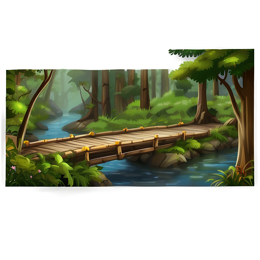 Deep Forest Bridge Clipart Png Ouk68