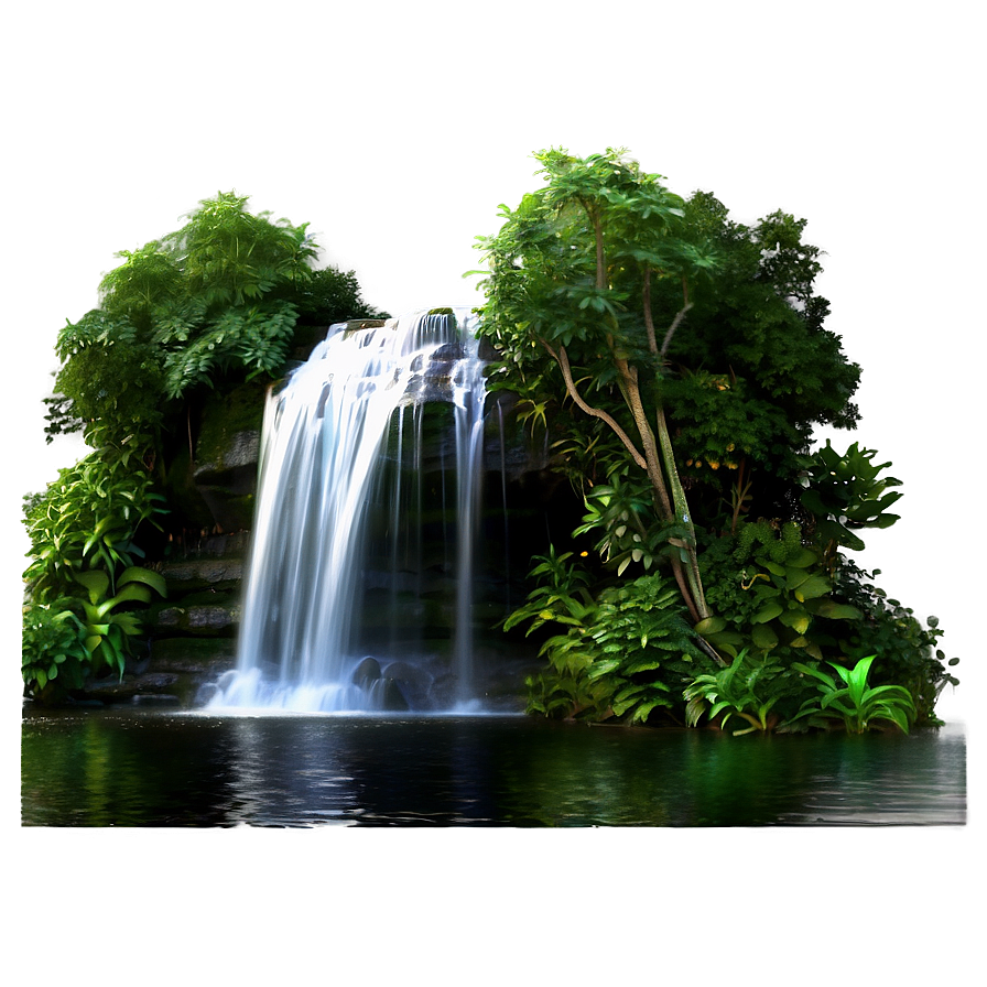 Deep Forest Waterfall Png 06262024