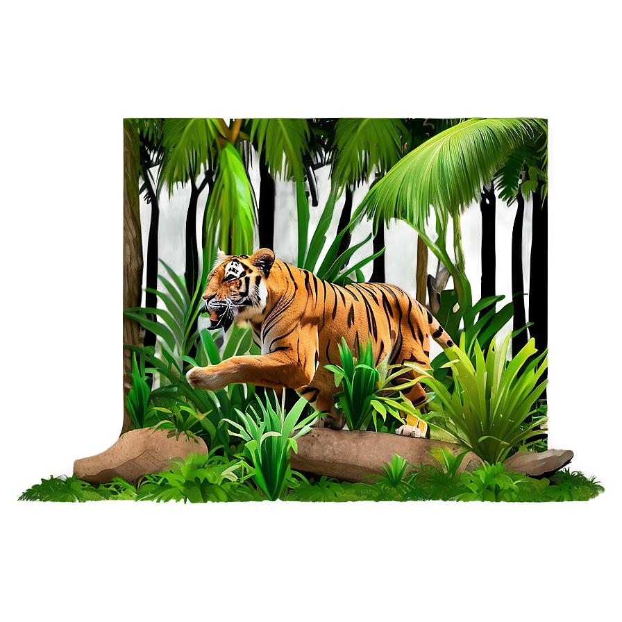 Deep Jungle Animal Chase Png 06112024