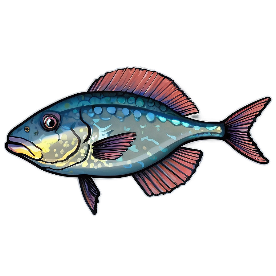 Deep Sea Fish Outline Png Ytd33