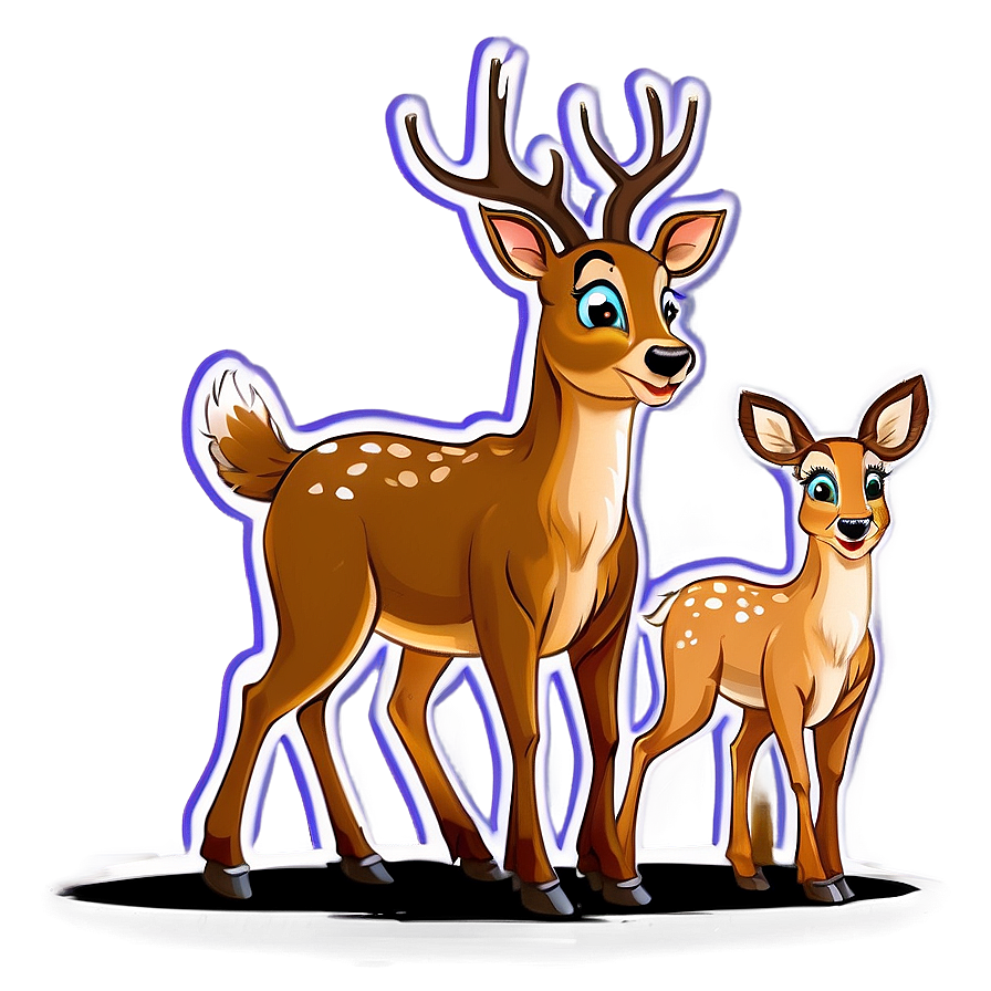 Deer Family Cartoon Png 05062024