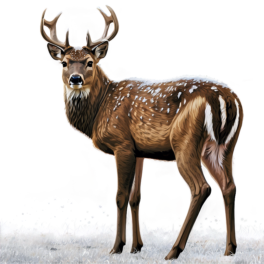 Deer In Snowfall Png 41