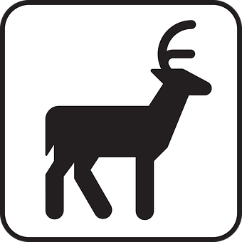 Deer Silhouette Icon PNG with transparent background