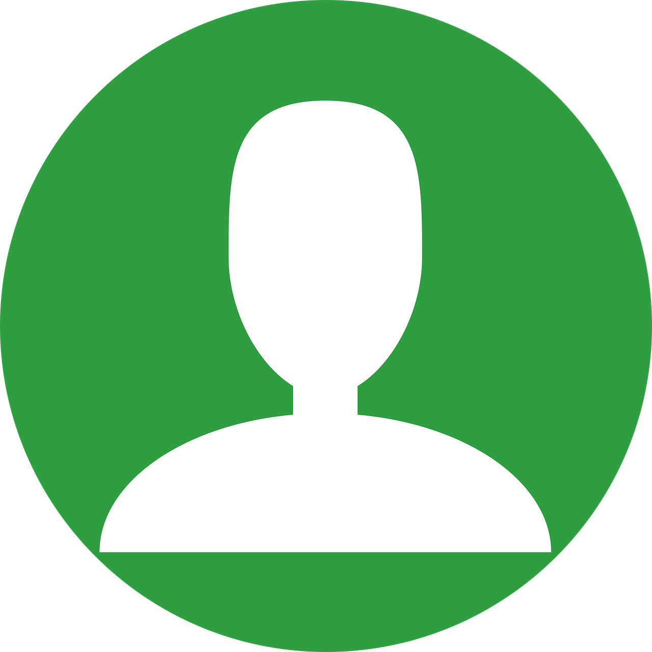 Default User Avatar Green Background