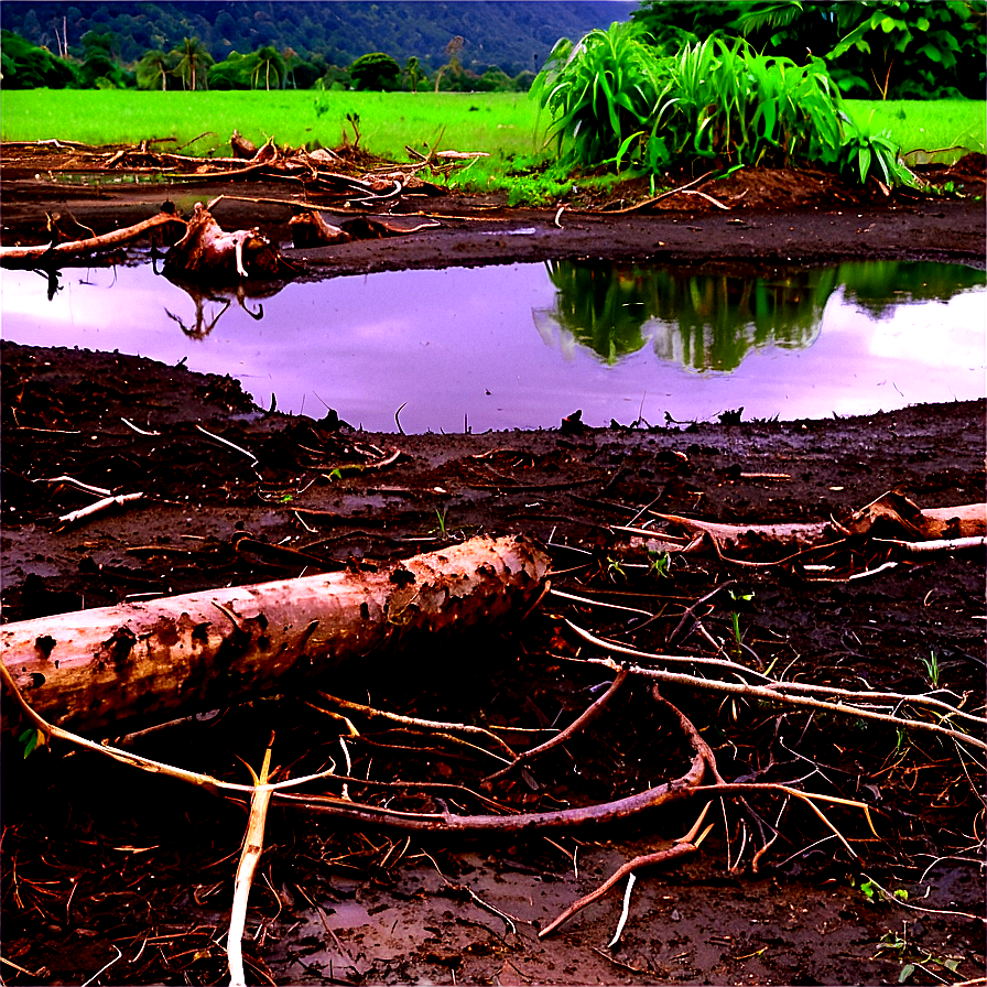 Deforestation and Water Cycle Disruption PNG 06212024 PNG image with a transparent background, free high-resolution download