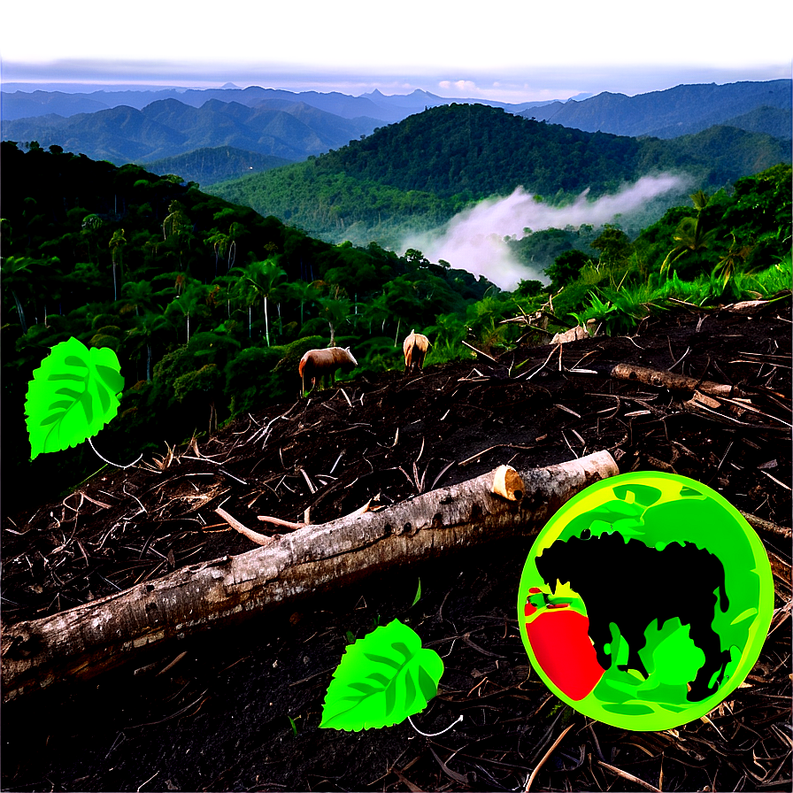 Deforestation Carbon Footprint Png Hmj