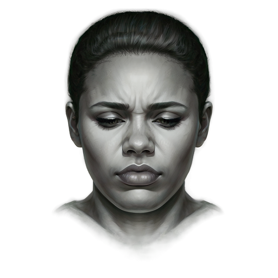 Dejected Face Drawing Png Qlw