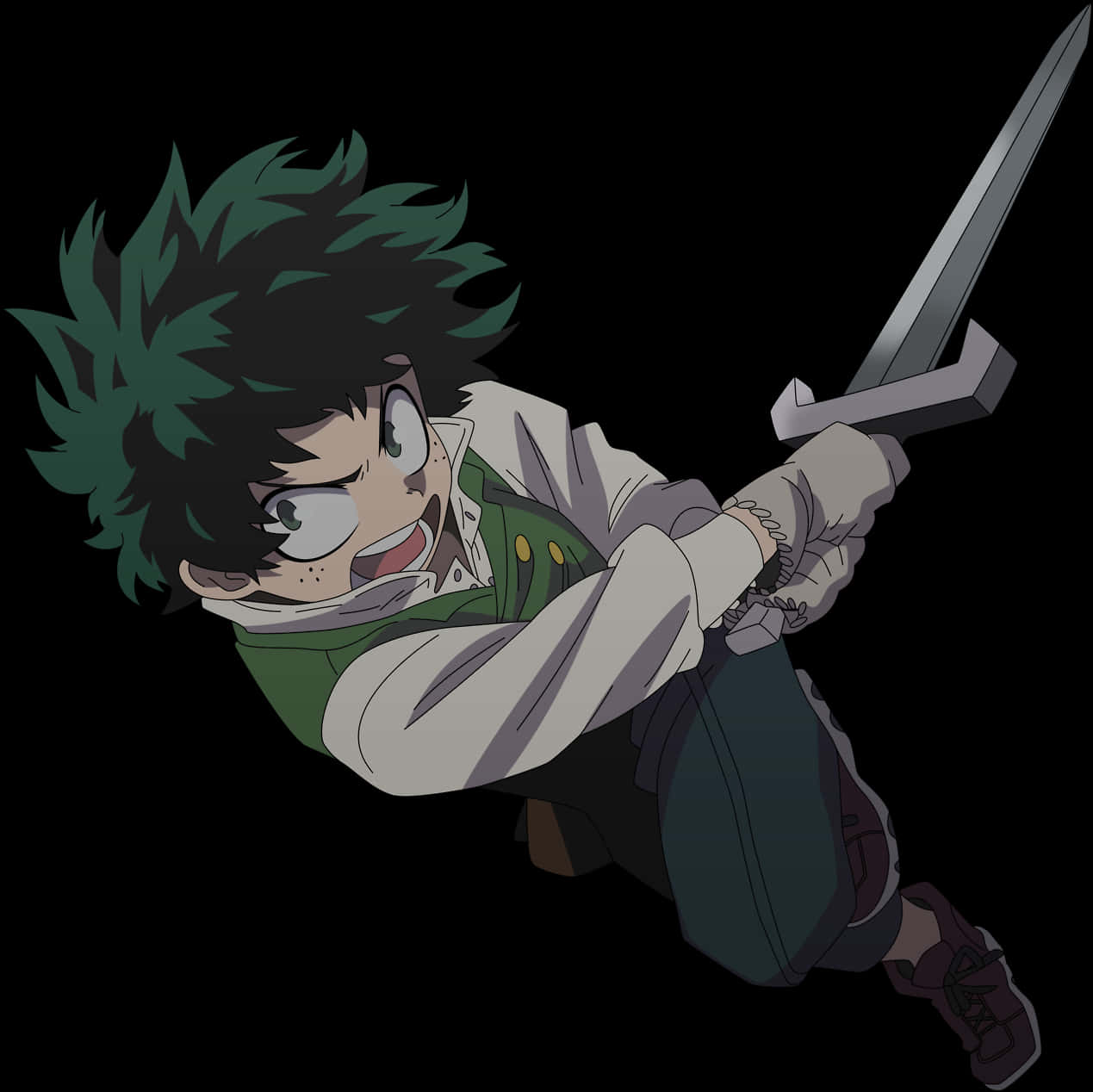 Deku_ Action_ Pose_with_ Sword