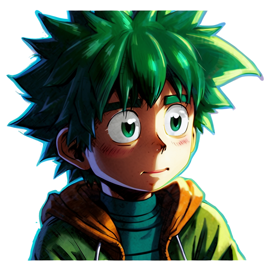 Deku Emotional Moment PNG cdi PNG with transparent background