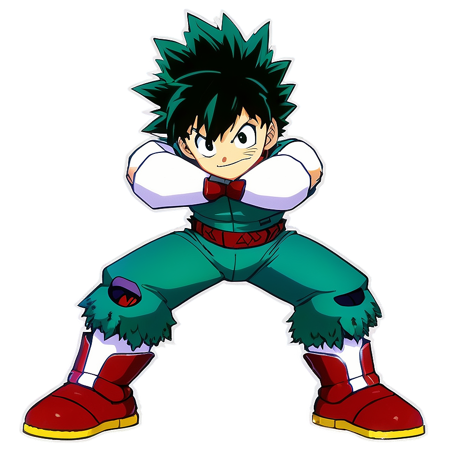 Deku Fighting Stance PNG 05062024 PNG with transparent background