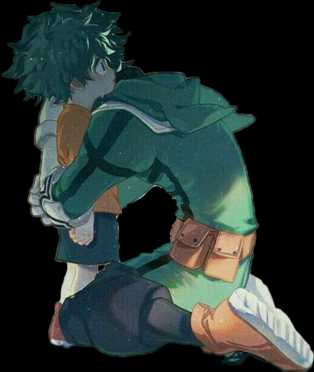 Deku Hero Costume Back View