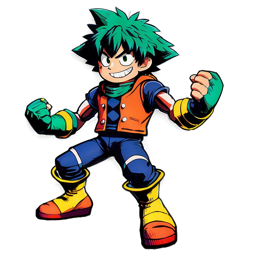 Deku Heroic Stance PNG 05062024 PNG with transparent background