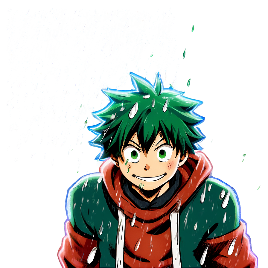 Deku in Rain PNG dqu57 PNG with transparent background