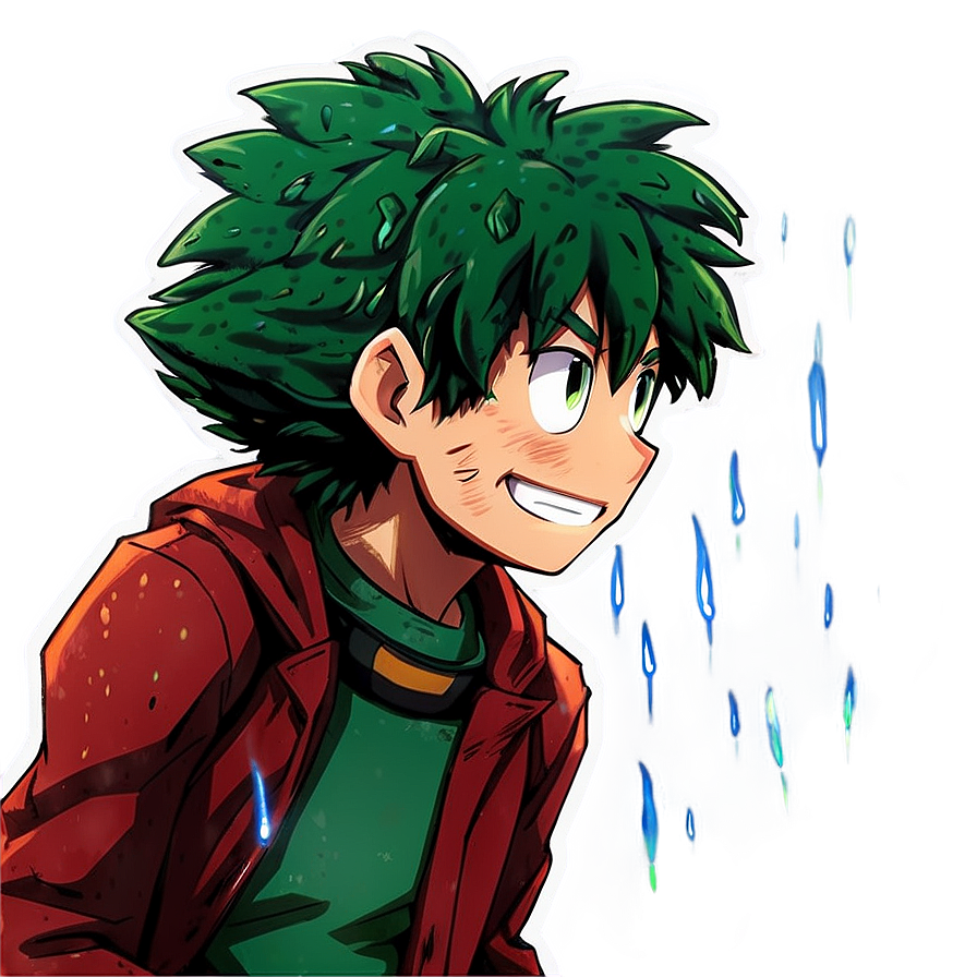 Deku in Rain PNG rsg4 PNG with transparent background