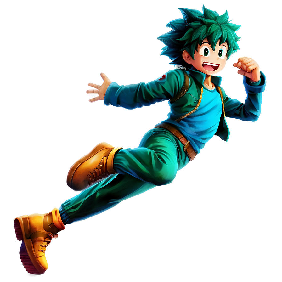 Deku Jumping PNG 05062024 PNG with transparent background
