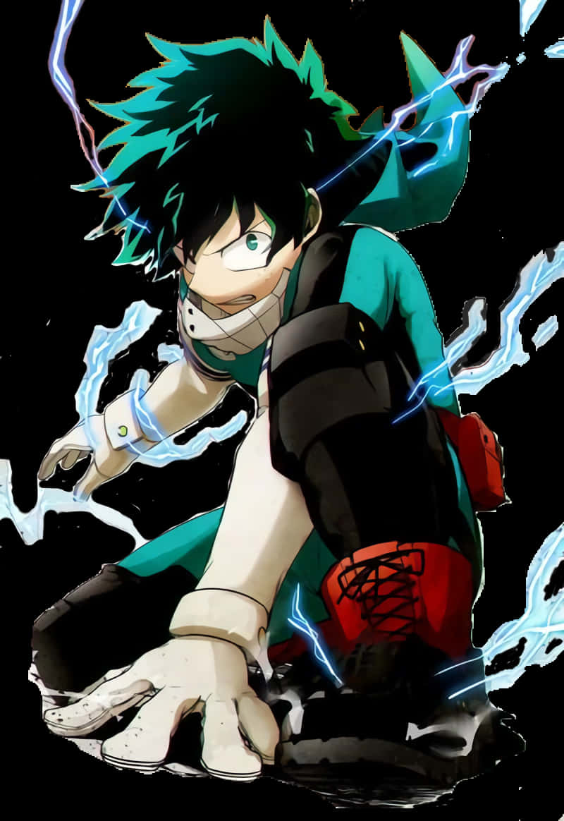 Deku Power Surge Anime Artwork